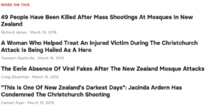 Supplementary information and related news provided at the bottom of the news story. 