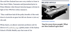 Screenshot from The Sydney Morning Herald News, the related articles should't be placed next to or in the middle of the main text.