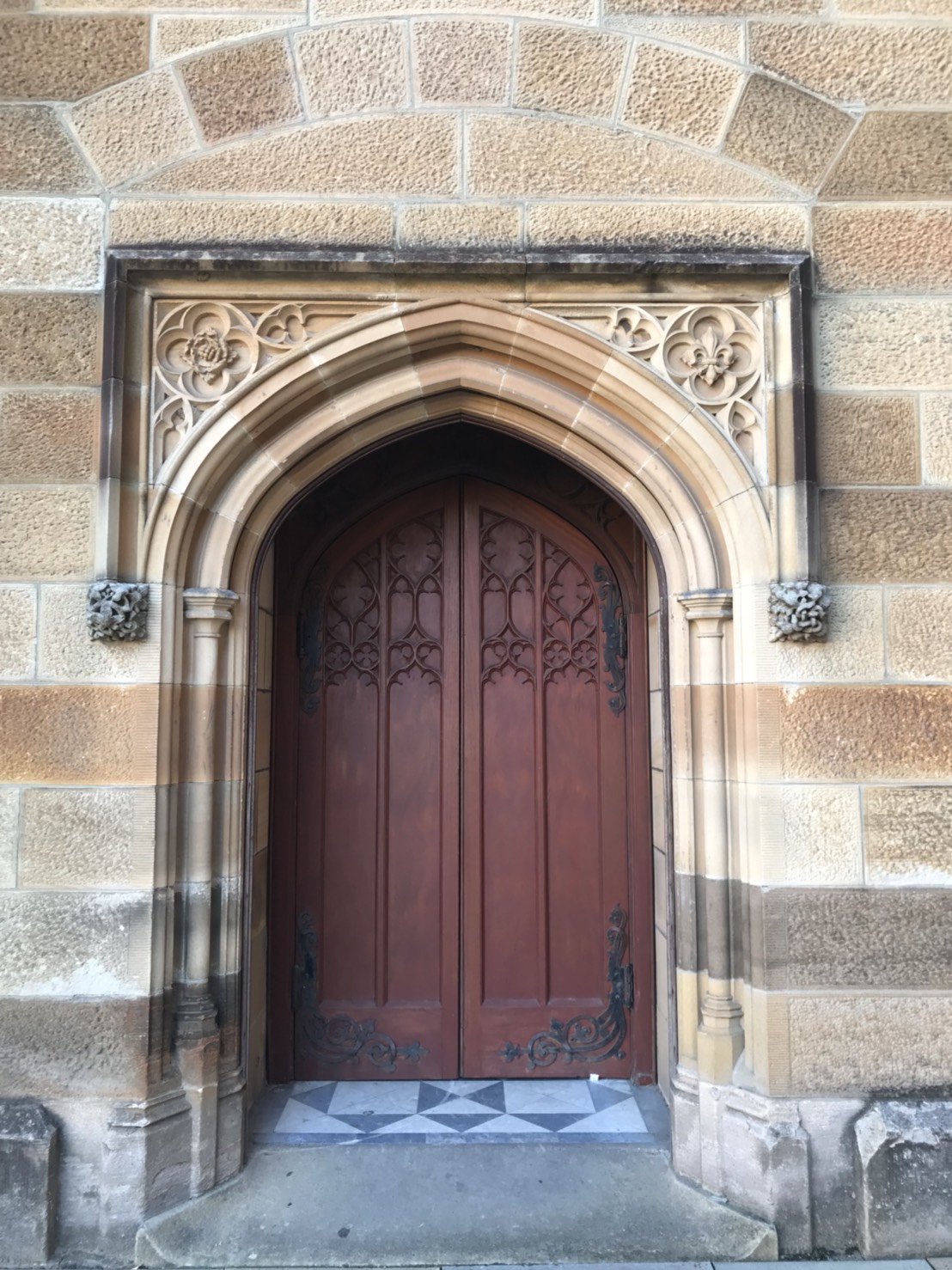 Great Hall door at Quadrangle in Usyd