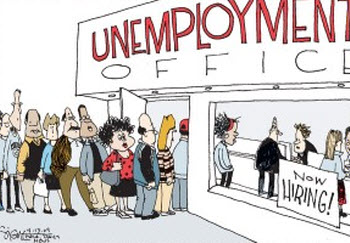 The presentation of unemployment office