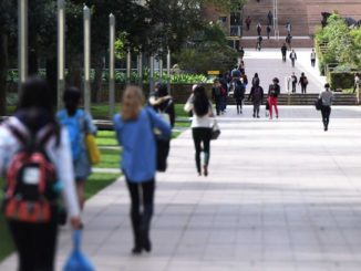 Students at the University of New South Wales walking in the campus.