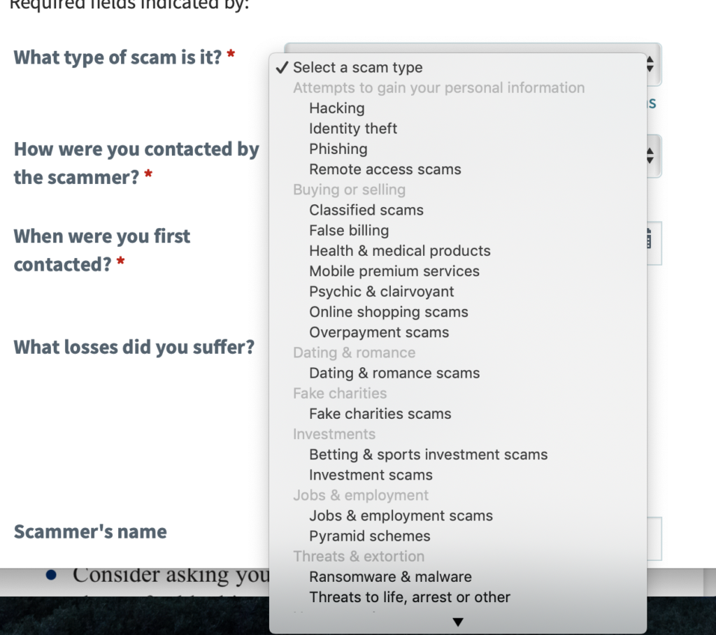Scam Types