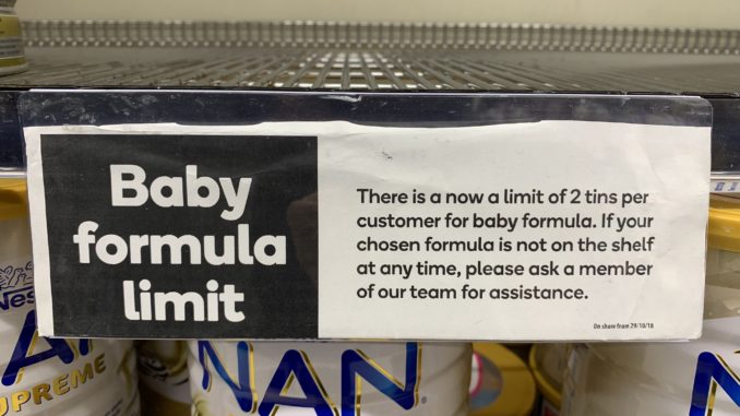 baby formula limit