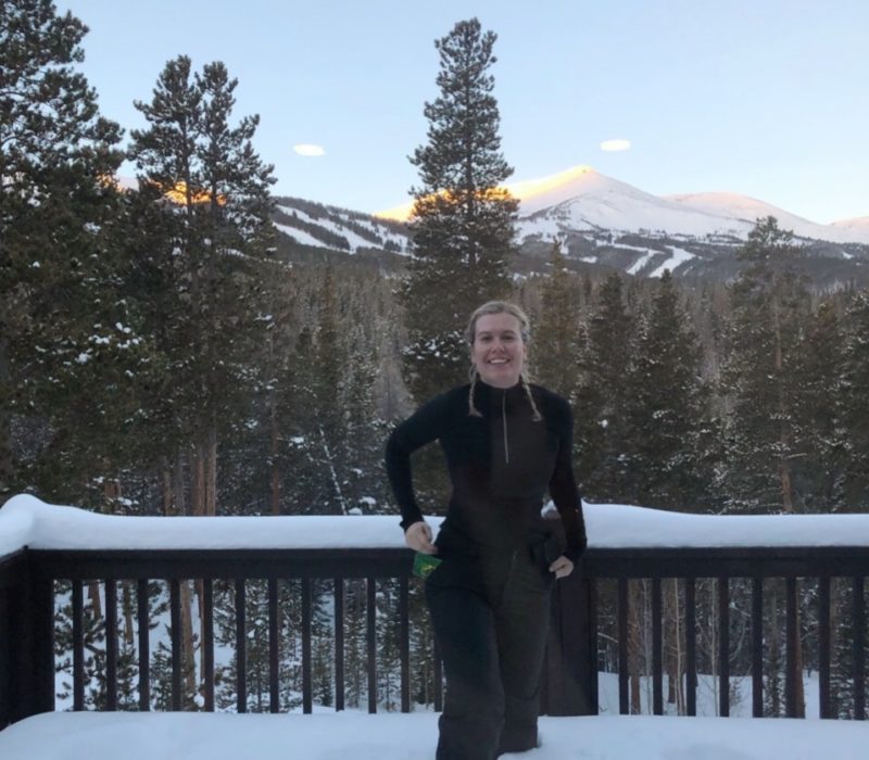 Girl happy to be in the snow