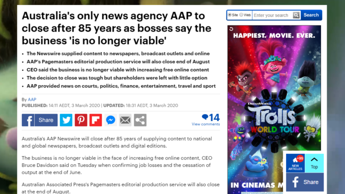 Daily Mail AAP Daily Mail AAP Closure