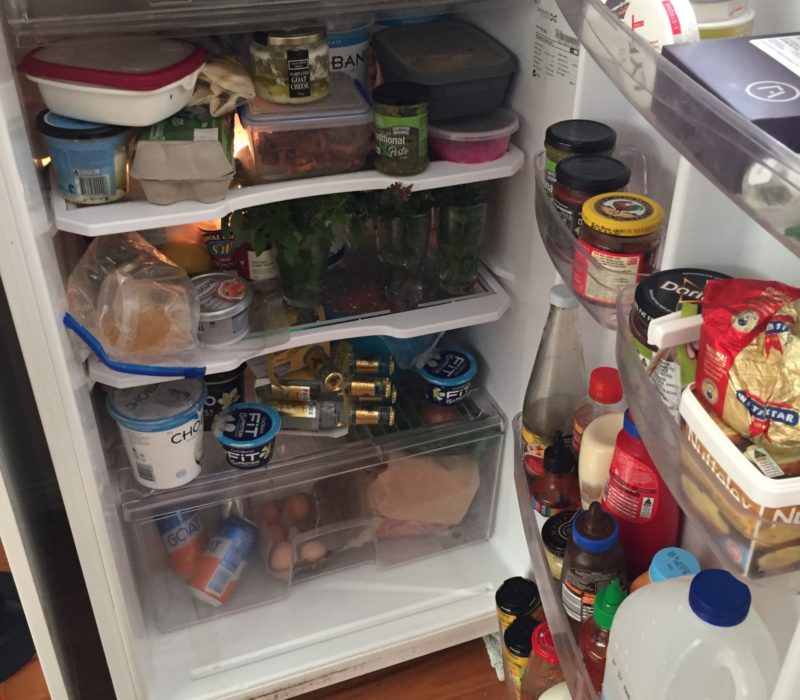 Full fridge with food