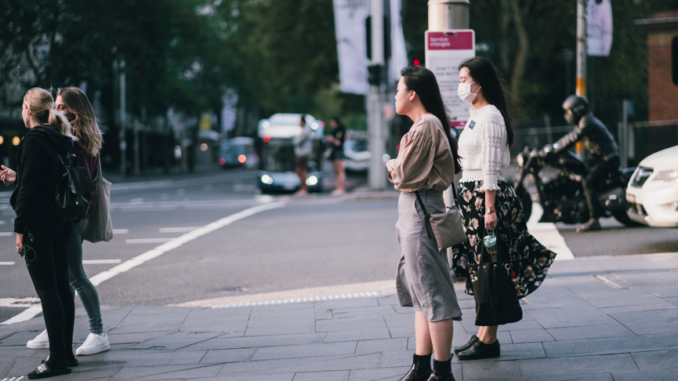 Asian girls on the street in Sydney, Australia. Photo by Kate Trifo.