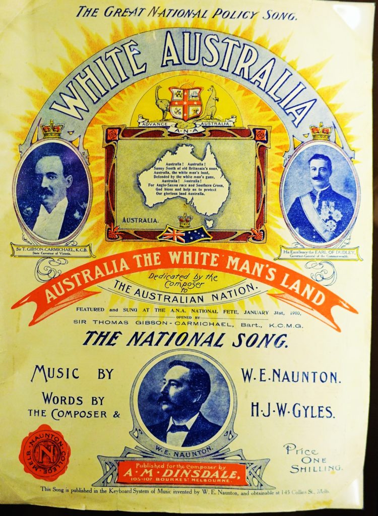 'White Australia' Song Sheet Music, 1910