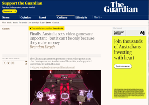 Even the development of the game is not respected by the culture(Credit:The Guardian)