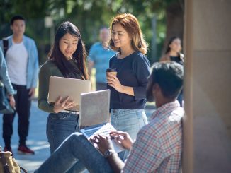 Internation students in Australia university campus