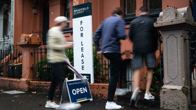 rental crisis in Sydney people line up for house showings