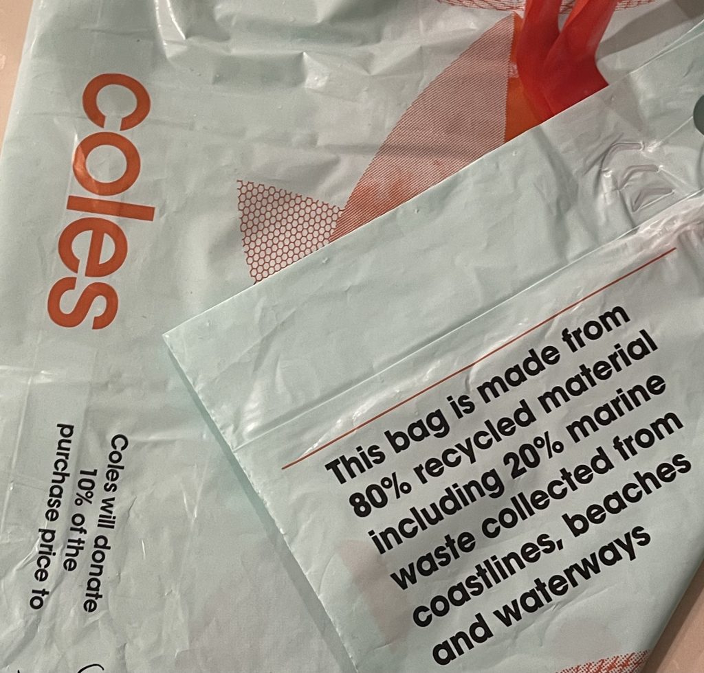 Coles Marine Waste Bags. 