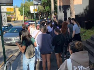 This is a photo that people waits for inspections in Sydney