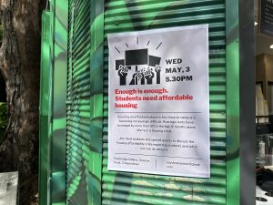 Student housing crisis solidarity campaign at the University of Sydney.