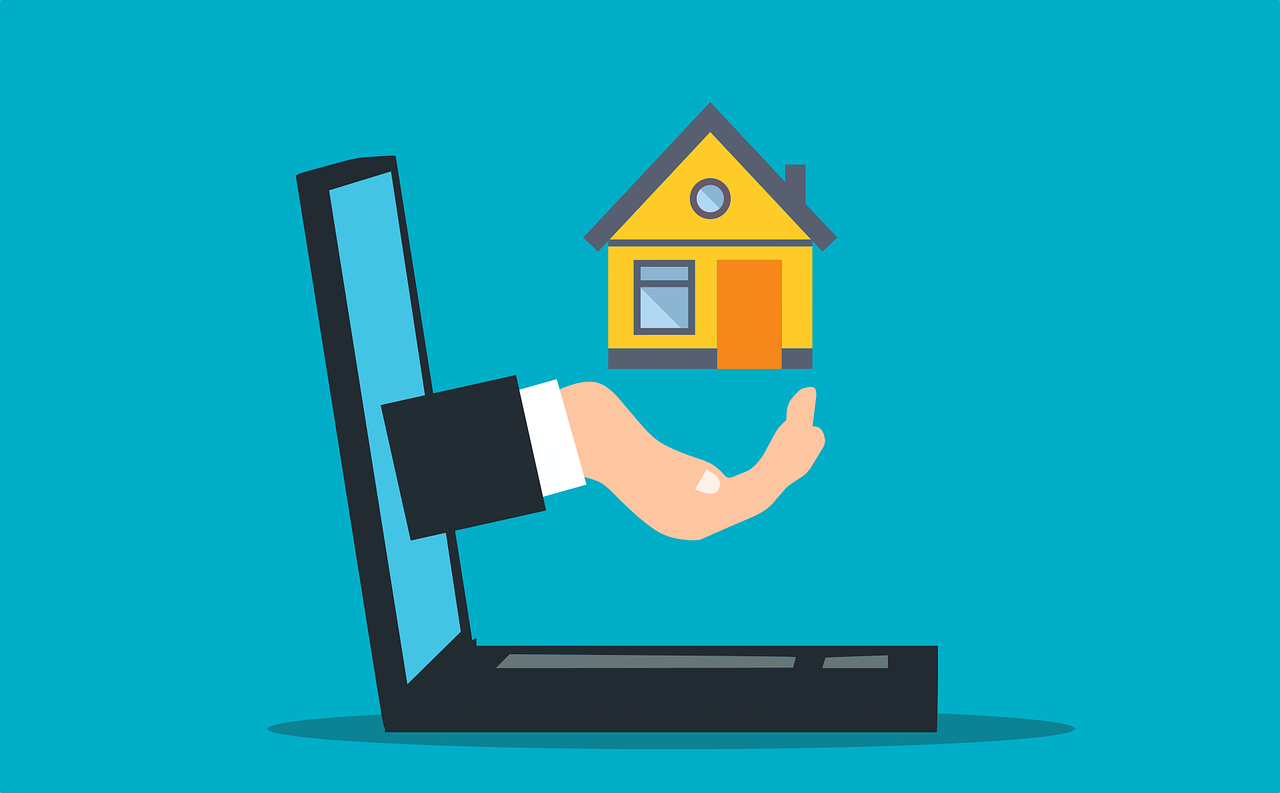 The photo shows the renting website.