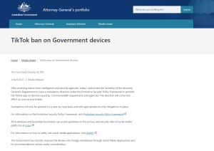 source from: https://ministers.ag.gov.au/media-centre/tiktok-ban-government-devices-04-04-2023)