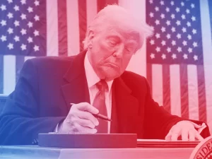 Trump and U.S. Flag