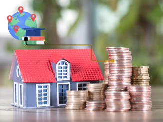 Picture shows the link between house value and international education