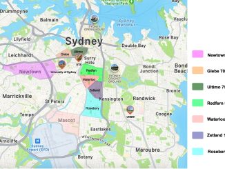 This image indicates the popular rental areas preferred by international students in Sydney