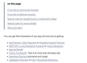 Requirements for tenants to apply for rental assistance