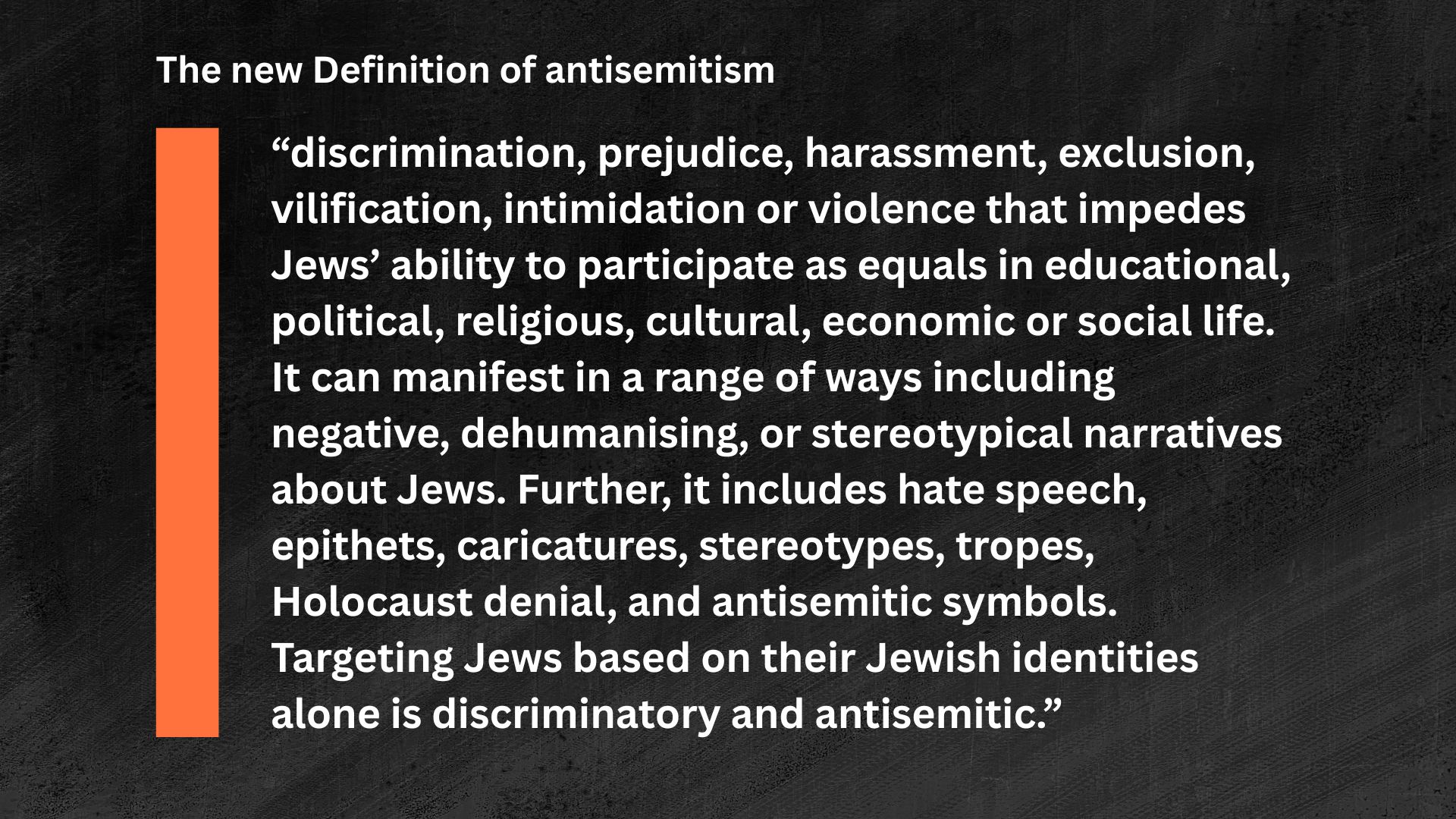 The new definition of antisemitism.