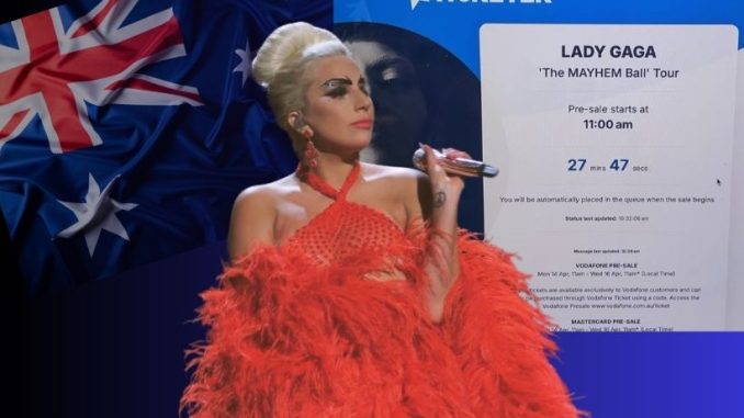 Lady GaGa Au tour About lady gaga au tour and she select Ticket master as major ticket company